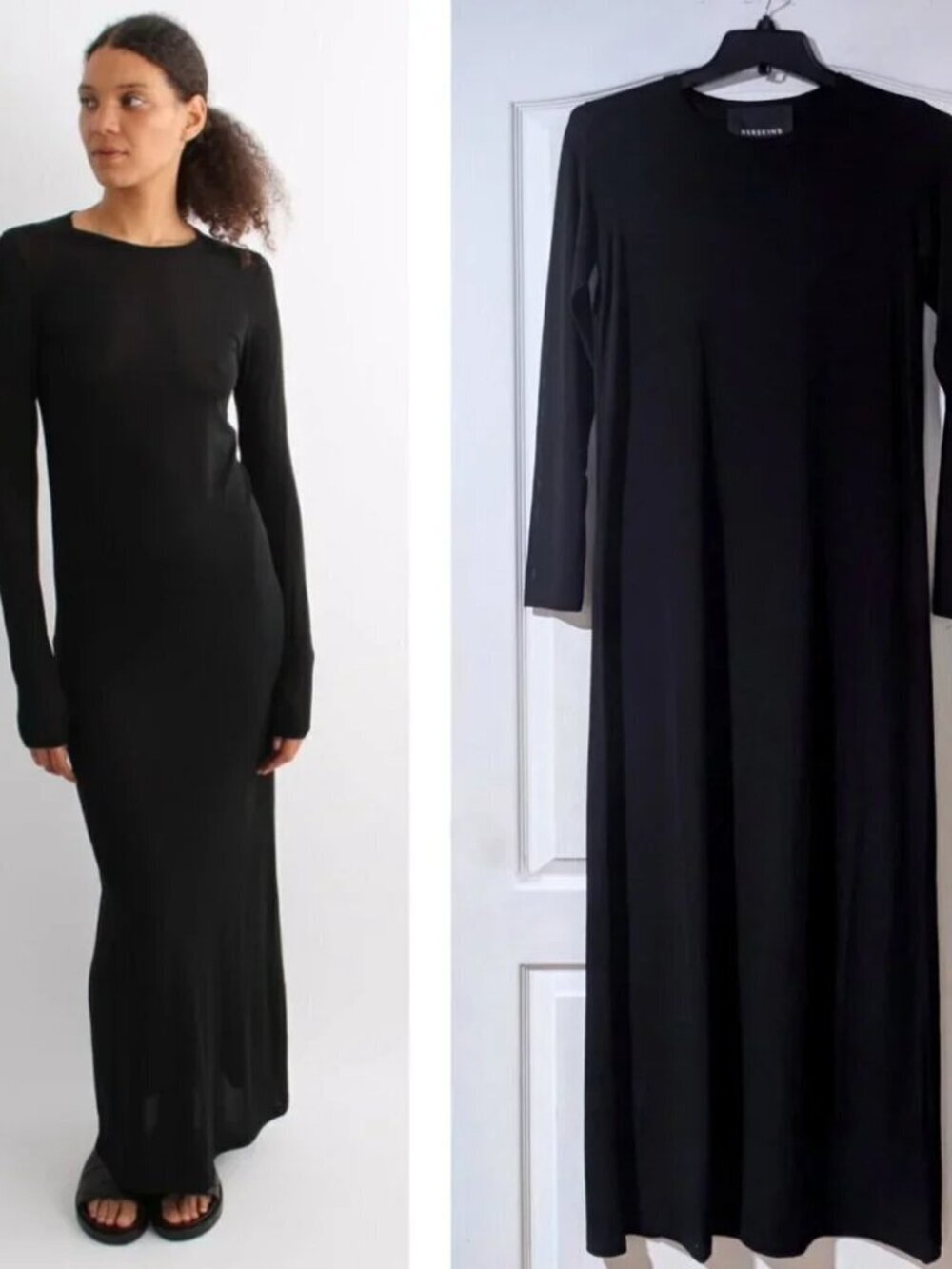 NWT Herskind | Christy Long Sleeve Maxi Dress In Black
